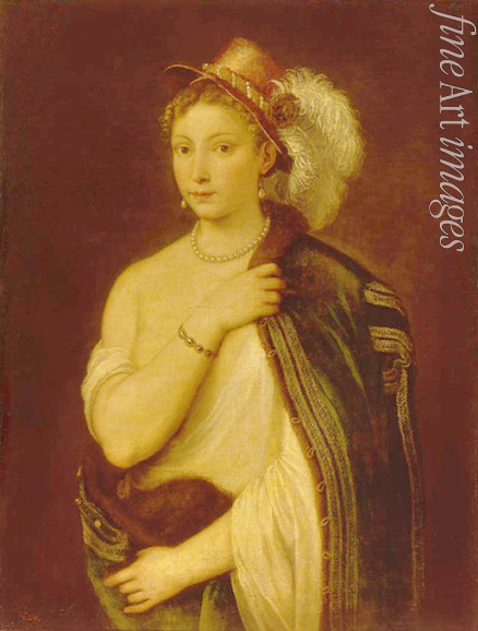 Tizian - Bildnis einer jungen Dame