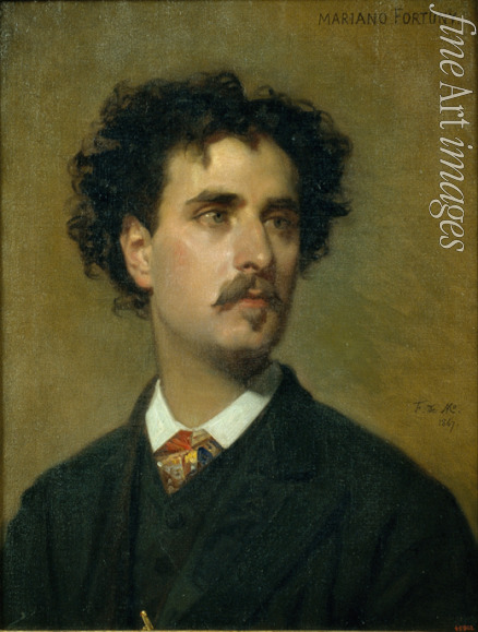 Madrazo y Kuntz Federico de - Portrait of the painter Marià Fortuny (1838-1874)