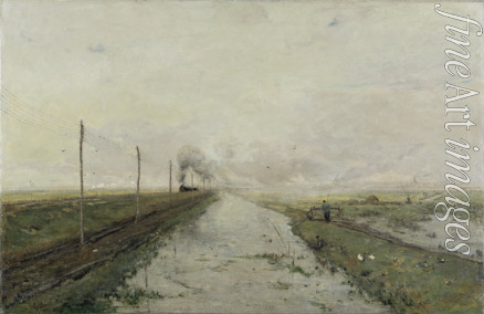Gabriël Paul Joseph Constantin - Landscape with a train