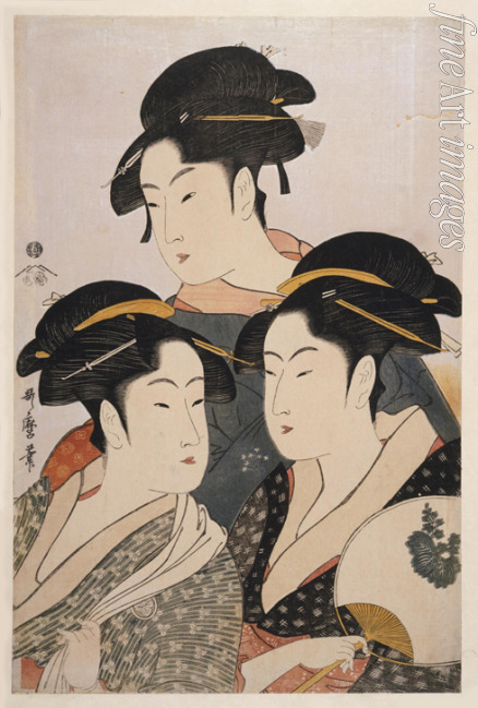 Utamaro Kitagawa - Three Beauties of the Present Day (Toji san bijin)