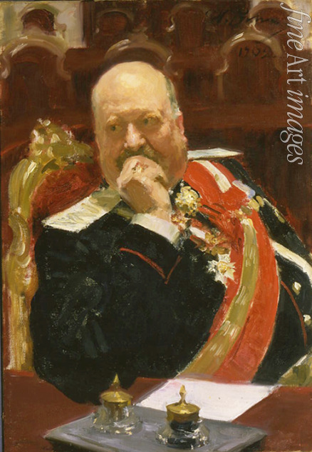 Repin Ilja Jefimowitsch - Porträt von Nikolai Pawlowitsch Graf Ignatjew, Mitglied des Staatrates, Innenminister