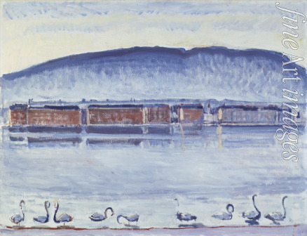 Hodler Ferdinand - Lake Geneva with Mont Salève and Swans