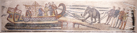 Classical Antiquities - Boarding an elephant on a ship