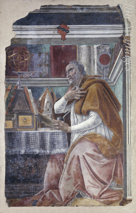 Botticelli Sandro - Der heilige Augustin im Gehäus