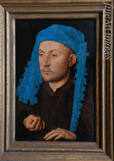 Eyck Jan van - Porträt eines Mannes mit blauem Chaperon (Mann mit dem Ring)