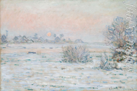 Monet Claude - Winter Sun at Lavacourt