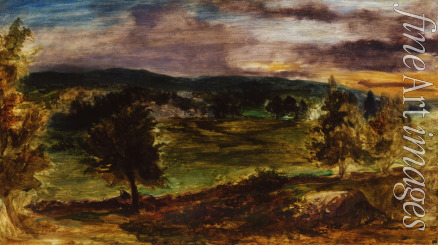 Delacroix Eugène - Landscape at Champrosay