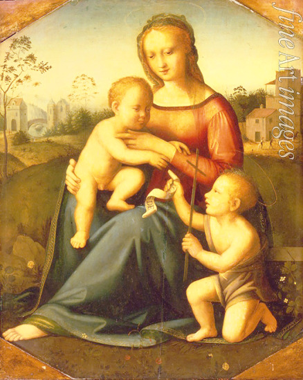 Italian master - Virgin and child with John the Baptist as a Boy