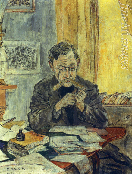 Ensor James - Portrait of the poet Émile Verhaeren (1855-1918)