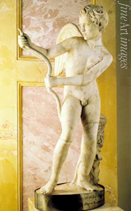 Art of Ancient Rome Classical sculpture - Eros Stringing His Bow (Roman copy of Greek statue by Lysippus)