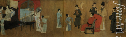 Gu Hongzhong (Kopie nach) - Han Xicais Nachtbankett (Detail)