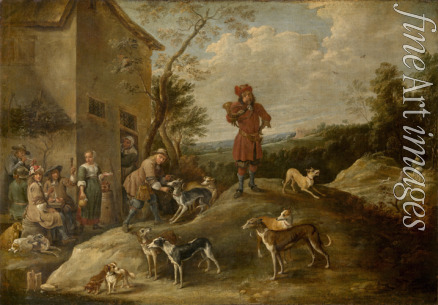 Teniers David the Younger - Resting hunters