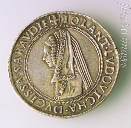 Numismatik Westeuropäische Münzen - 4-Testonen-Stück. Herzogtum Savoyen, Italien (Revers: Jolante Ludowika, Herzogin von Savoyen)