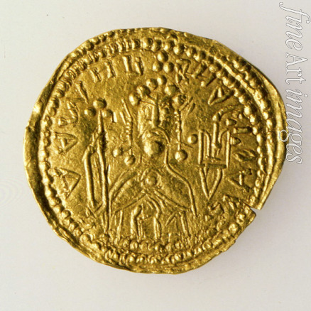 Numismatik Russische Münzen - Münze (Slatnik) des Großfürsten Wladimir Swjatoslawitsch (Avers: Porträt des Herrschers)