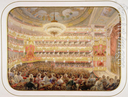 Sadovnikov Vasily Semyonovich - The auditorium of the Mikhaylovsky Theatre in St. Petersburg