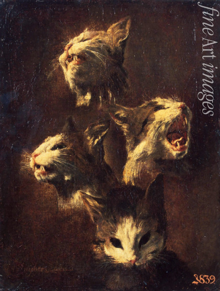 Snyders Frans - Studies of cats' heads