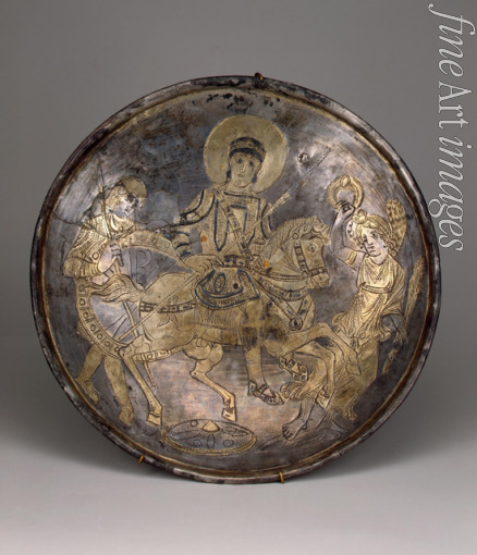 Byzantinischer Meister - Platte mit der Darstellung des Kaisers Konstantin II.