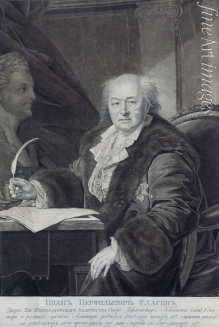 Mayr Johann Christoph von - Porträt von Iwan Perfiljewitsch Jelagin (1725-1794)