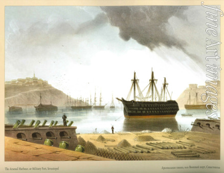 Bossoli Carlo - Blick auf den Arsenalhafen (oder Militärhafen) in Sewastopol
