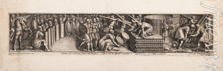 Bartoli Pietro Santo - Roman soldiers building stockade, under Emperor Constantine I' supervision (after Giulio Romano)
