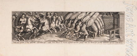 Bartoli Pietro Santo - Roman infantry and cavalry (after Giulio Romano)