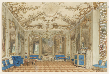 Gaertner Johann Philipp Eduard - Das Konzertzimmer im Schloss Sanssouci von Potsdam