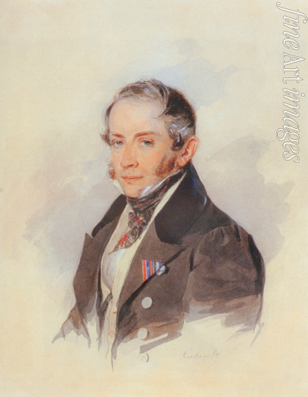 Sokolow Pjotr Fjodorowitsch - Porträt von Komponist Matwei Wielgorski (1794-1866)