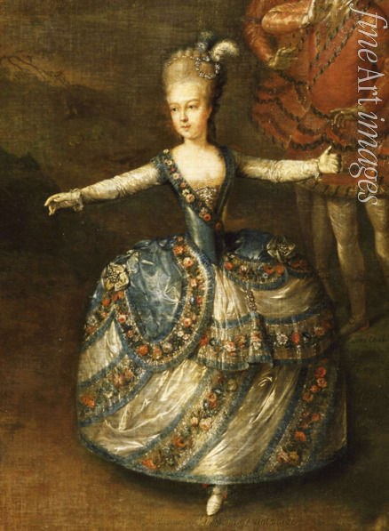 Weikert Georg - Fest anlässlich der Hochzeit Kaiser Erzherzog Josephs und Maria Josepha von Bayern. Detail: Marie Antoinette