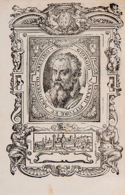 Unbekannter Künstler - Giorgio Vasari. Aus: Giorgio Vasari, Lebensbeschreibungen der berühmtesten Maler, Bildhauer und Architekten