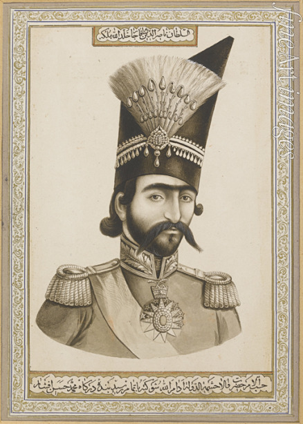 Afshar Muhammad Hassan - Porträt von Naser al-Din Schah (1831-1896)