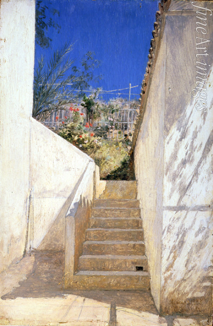 Brüllow (Briullow) Pawel Alexandrowitsch - Treppe zum Garten. Algerien