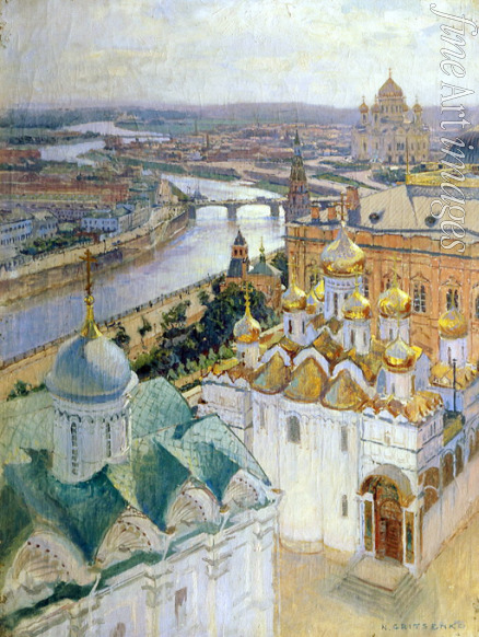 Gritsenko Nikolai Nikolayevich - View of Moscow from the Ivan the Great Bell Tower