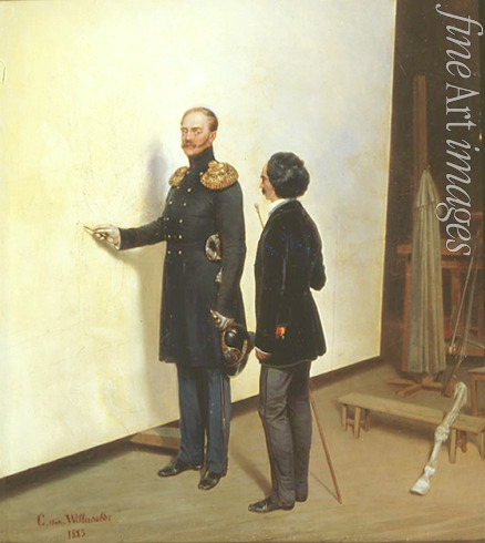 Willewalde Gottfried (Bogdan Pavlovich) - Tsar and Artist. Emperor Nicholas I in the artist's atelier