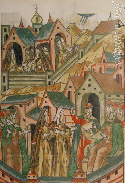 Unbekannter Künstler - Kirillo-Beloserski Kloster (Aus der Illustrierten Chronikhandschrift)