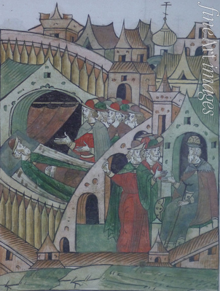 Anonymous - Death of Prince Andrew of Uglich in prison (From the Illuminated Compiled Chronicle)