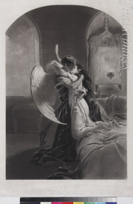 Zichy Mihály - Tamara and Demon. Illustration to the poem 