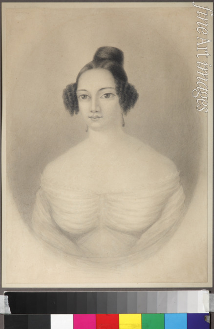 Tikhobrazov Nikolay Ivanovich - Portrait of Ekaterina Alexandrovna Sushkova (1812-1868)