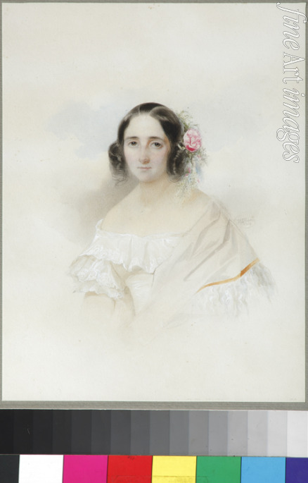 Hau (Gau) Vladimir (Woldemar) Ivanovich - Portrait of Anna Alexeevna Olenina (1808-1888)
