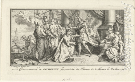 Picart Bernard - Peter der Große krönt seine Frau Katharina I. zur Kaiserin