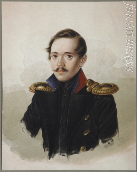Klünder Alexander Ivanovich - Portrait of the poet Mikhail Yuryevich Lermontov (1814-1841)
