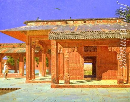 Wereschtschagin Wassili Wassiljewitsch - Innenhof des Harems im Königspalast von Fatehpur Sikri