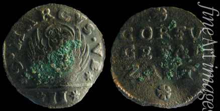 Numismatic West European Coins - Venetian colonial gazzetta (coin) of the Ionian Islands. (A gazzetta = 2 soldi)