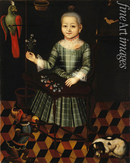 Anonymous - Girl with parrot