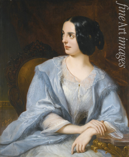 Pluchart Eugéne - Portrait of the actress of the Imperial theatre Vera Samoylova