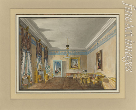 Kolmann Karl Ivanovich - Drawing room in the House of Princess Anna Gagarina in Petersburg