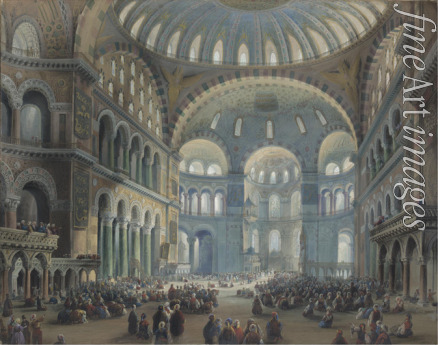 Bossoli Carlo - Interieur der Hagia Sophia in Konstantinopel