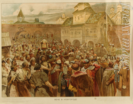 Lebedev Klavdi Vasilyevich - The Veche in the republic of Novgorod