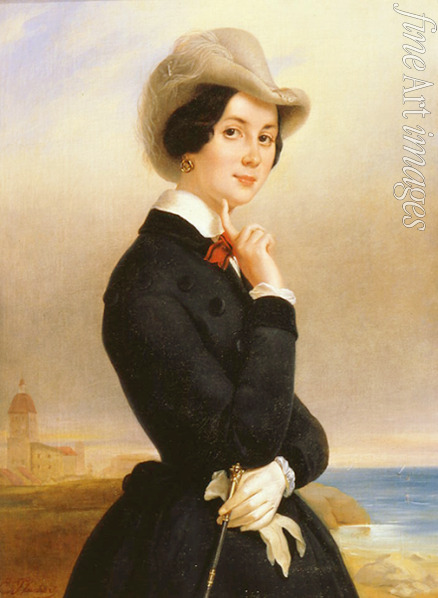 Pluchart Eugéne - Porträt der Schauspielerin des Kaiserlichen Theaters Wera Samojlowa