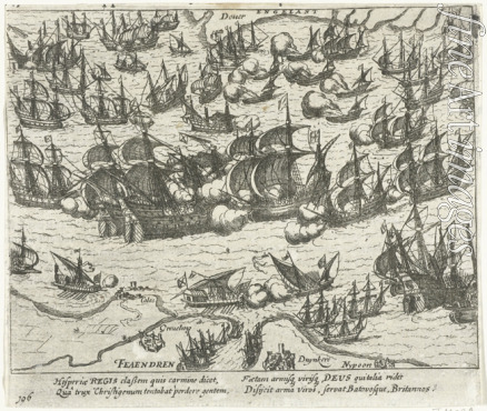 Hogenberg Frans - The sinking of the Spanish Armada in 1588