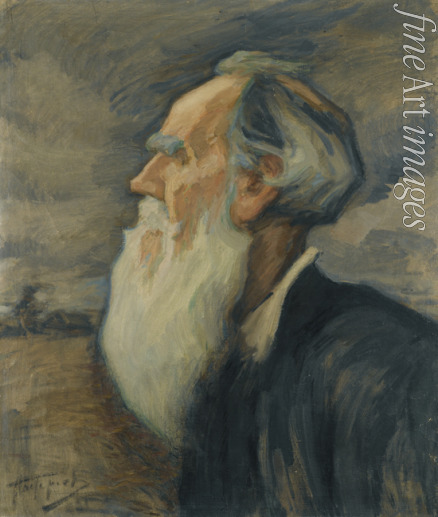 Pasternak Leonid Ossipowitsch - Porträt von Leo Tolstoi